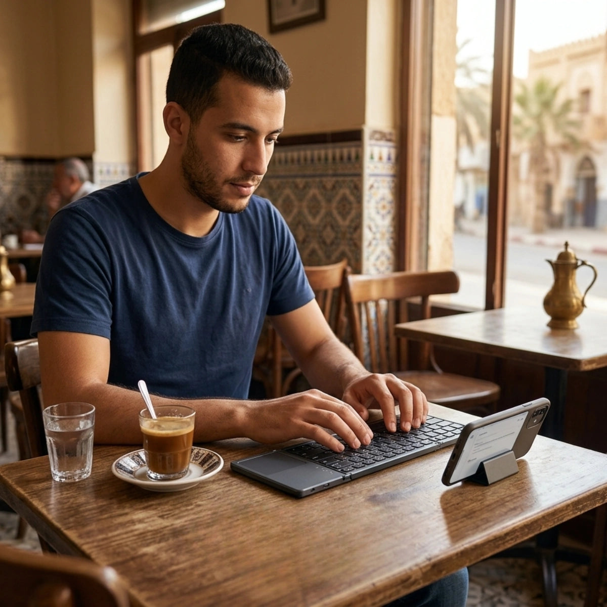 B033-لوحة مفاتيح بلوتوث قابلة للطي -FOLDABLE BLUETOOTH KEYBOARD
